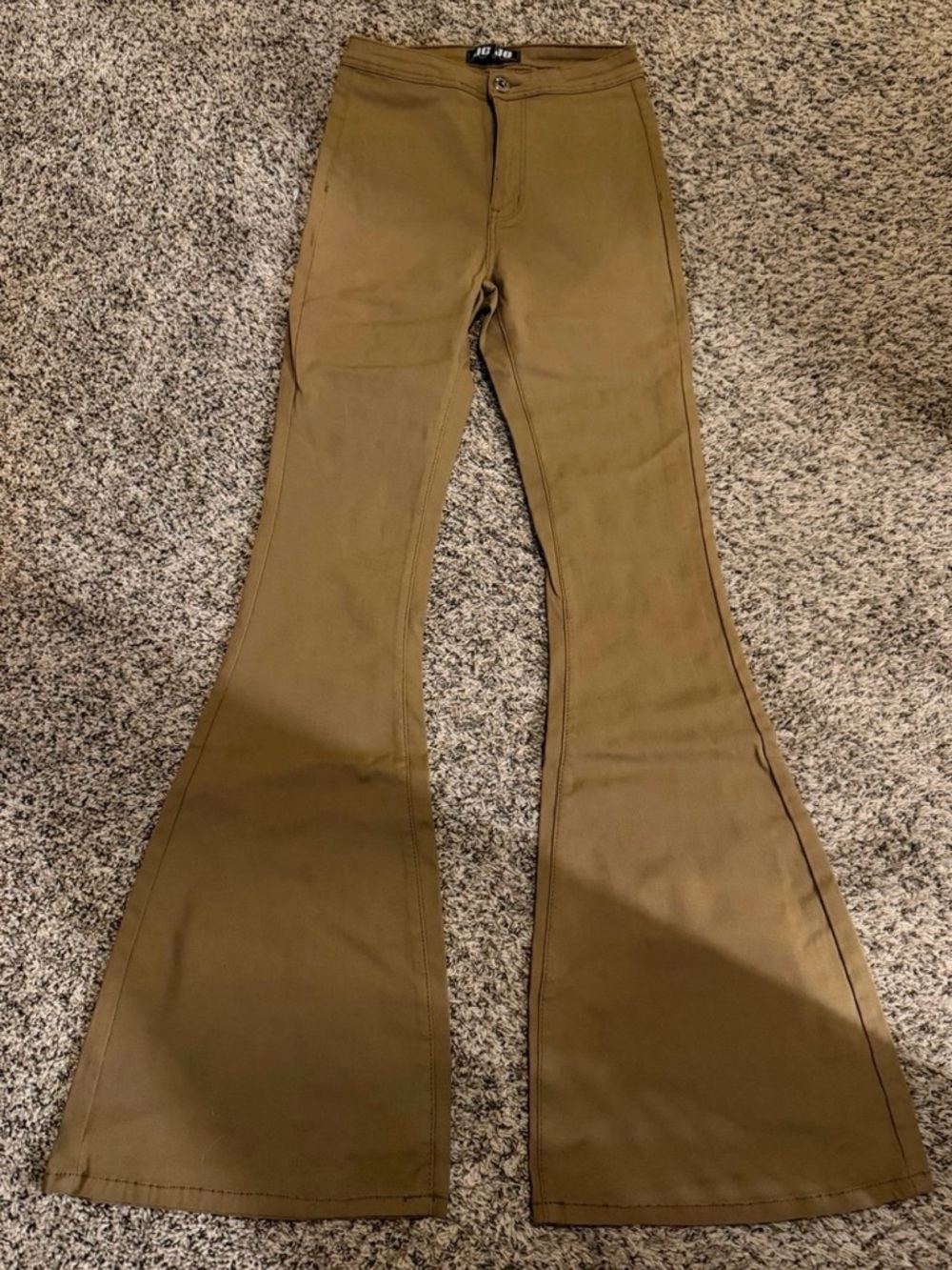 Joe's Jeans Olive-Green Flare Wide Leg Jeans
